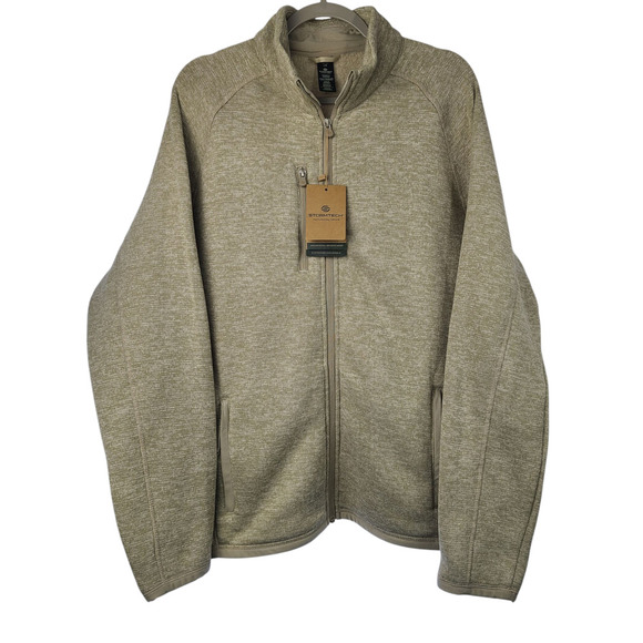 Stormtech Avalanche Men's Full Zip Fleece Jacket Oatmeal Heather Size Large NWT - Picture 1 of 7
